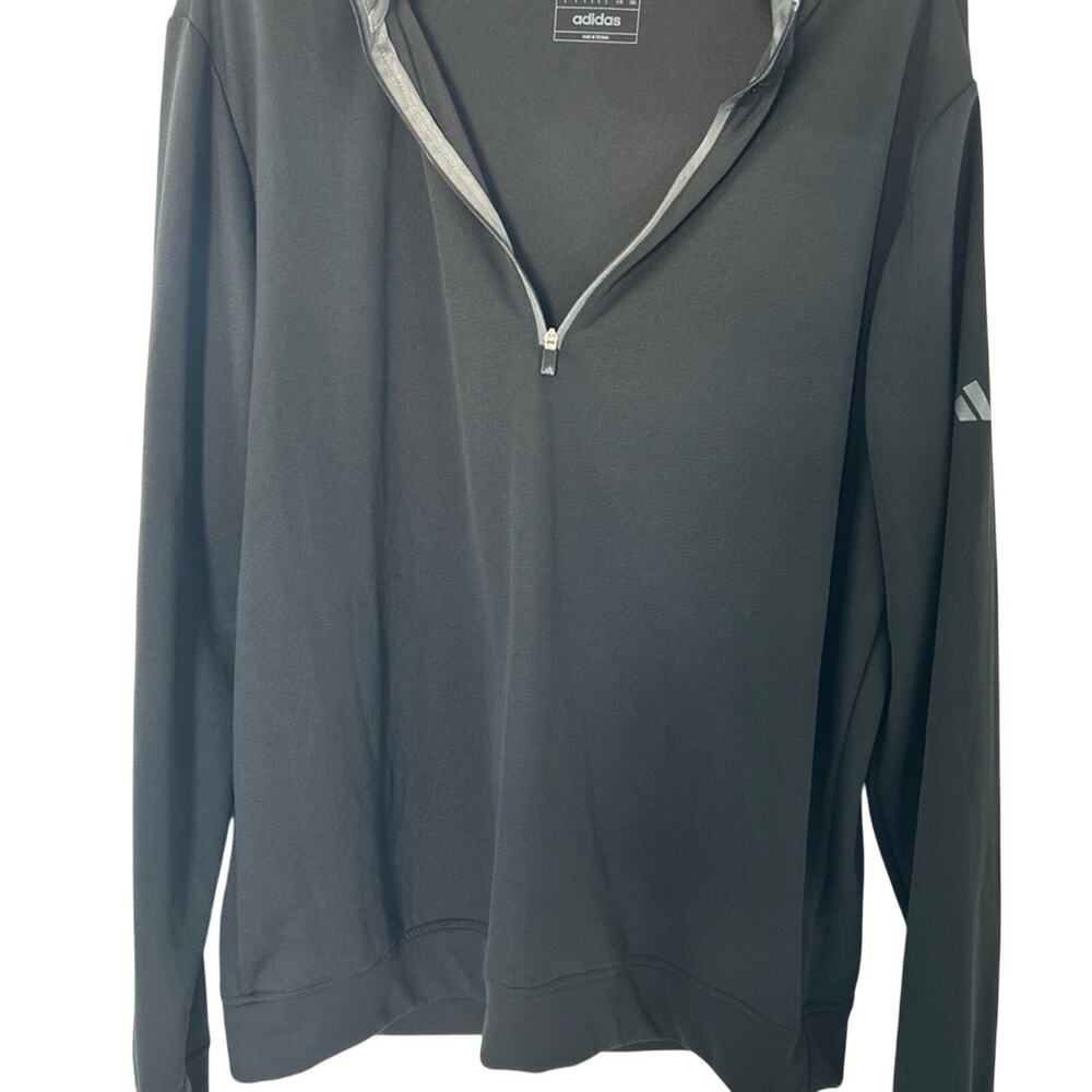 NWOT Adidas Men's Lightweight Half-Zip Black Top